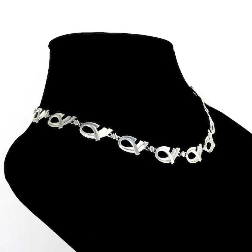 Sterling Mid-Century Modern Necklace –‘Comets’ - image 2