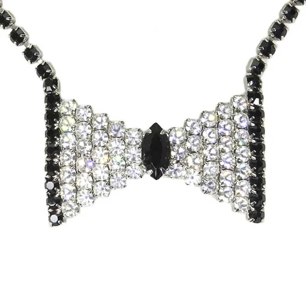 Bow Tie Beauty-Rhinestone Necklace-Stunning-1950s… - image 2