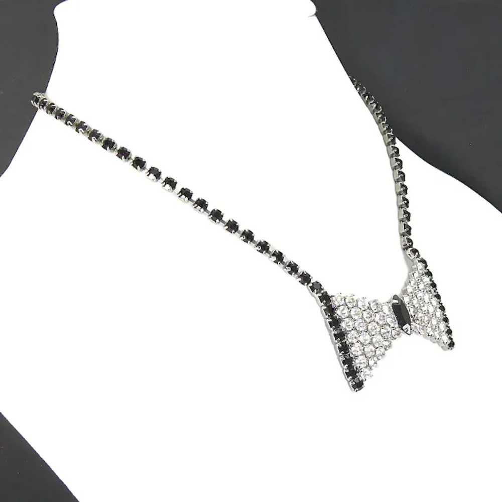 Bow Tie Beauty-Rhinestone Necklace-Stunning-1950s… - image 3