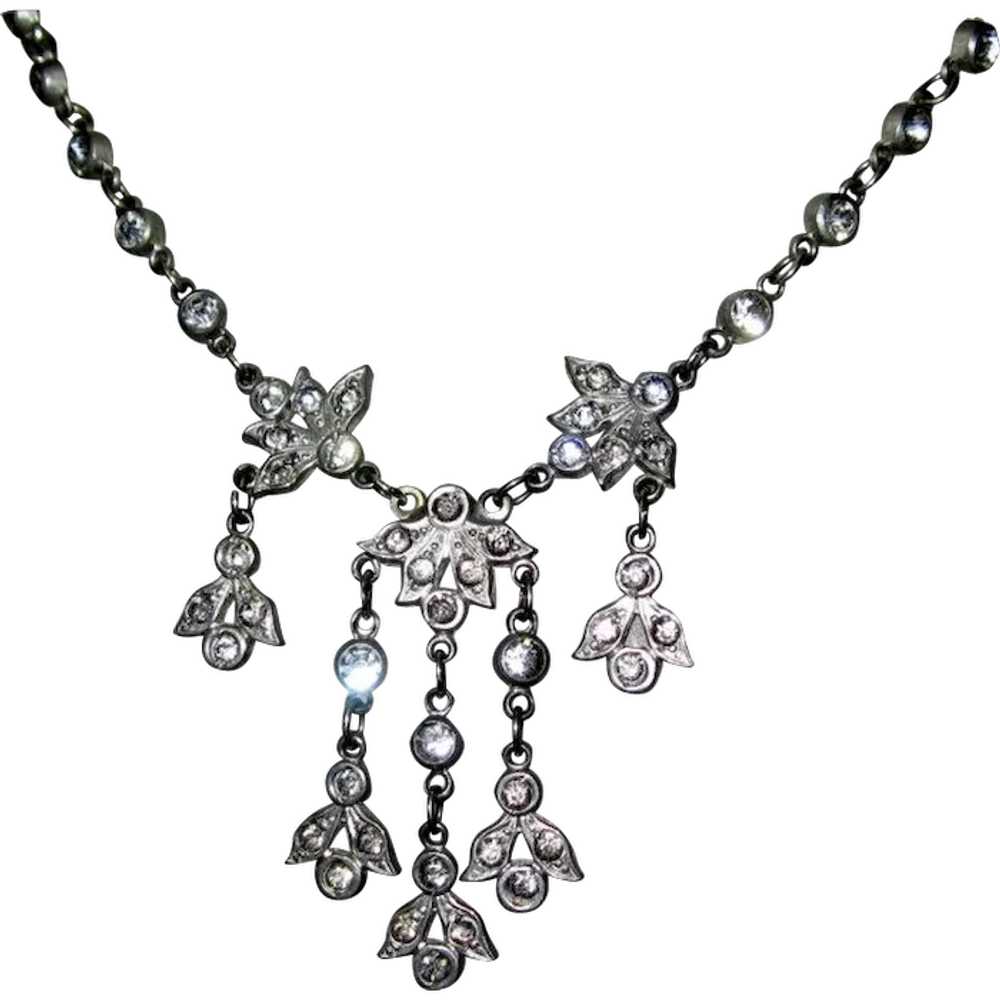 Edwardian Paste Necklace, Fancy Chain - image 1