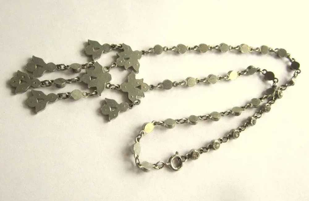 Edwardian Paste Necklace, Fancy Chain - image 4