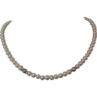 Faux Pearl Necklace, Vintage 1980's