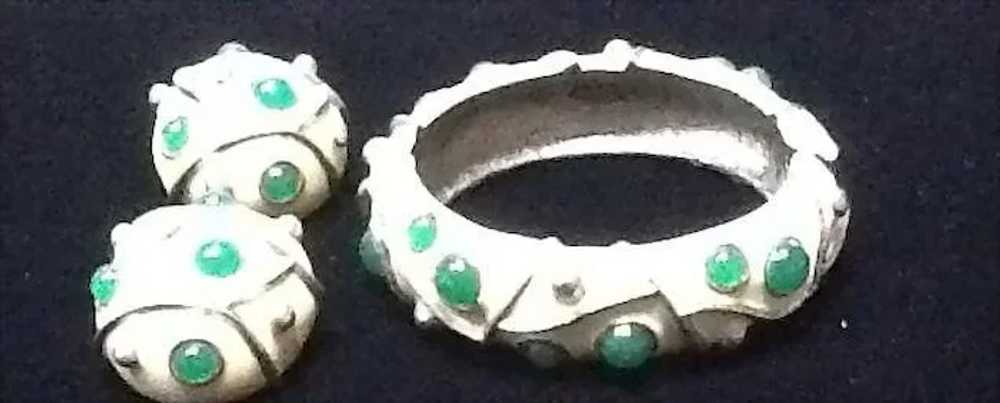 VIntage Lanvin Demi Parure:  Bracelet and Earrings - image 9