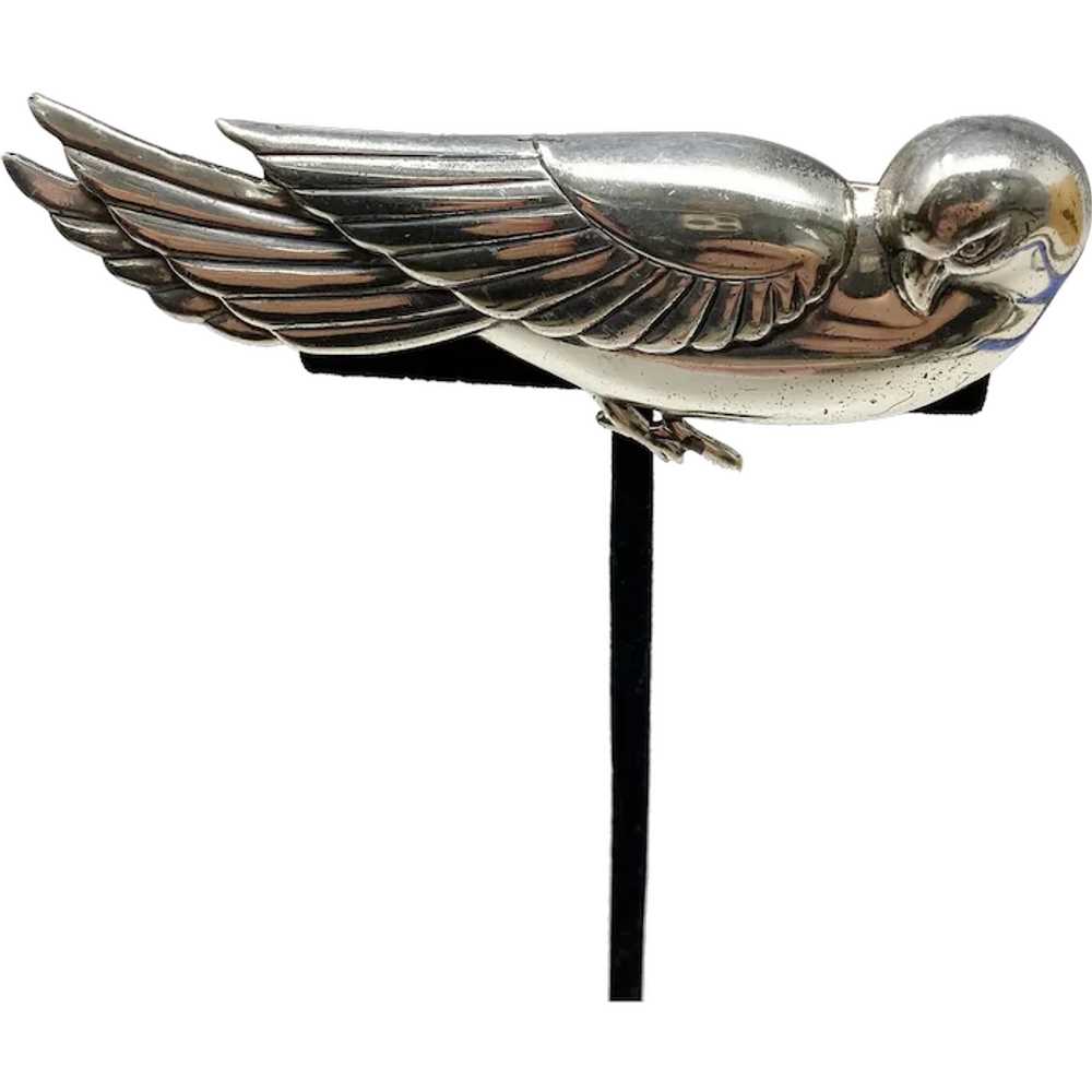 215 Vintage sterling silver Coro Norseland bird p… - image 1