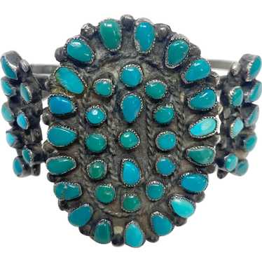 648 vintage Zuni Vintage Turquoise Cluster Petit … - image 1