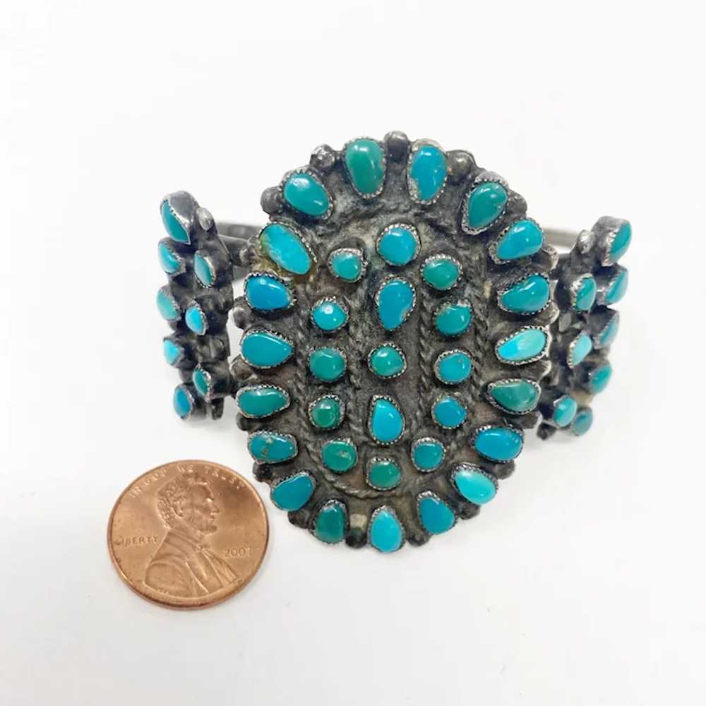 648 vintage Zuni Vintage Turquoise Cluster Petit … - image 6