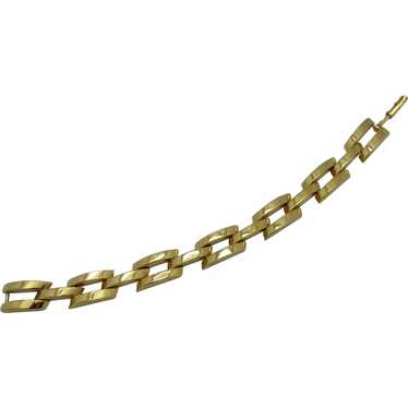 Goldtone Gate Link Bracelet