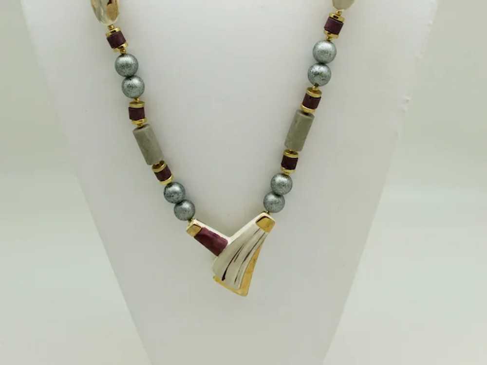 1970s Ceramic Bead Necklace - image 2