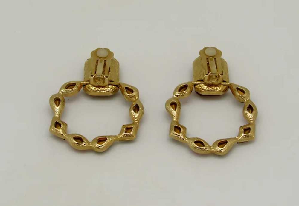 Jewel-Tone rhinestone Pendulum Earrings - image 3