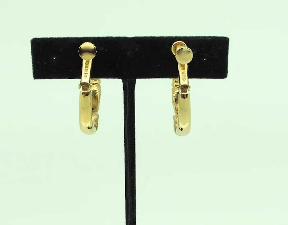 Napier Ram's Head Hoop Earrings - image 3