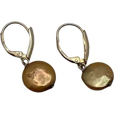 Pair of CAX Sterling Vermeil and Copper Coin Pear… - image 1