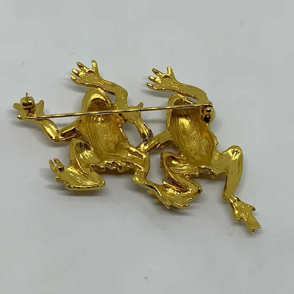 Rare Judith Woracek Mullen Frog Pin Brooch Double… - image 7