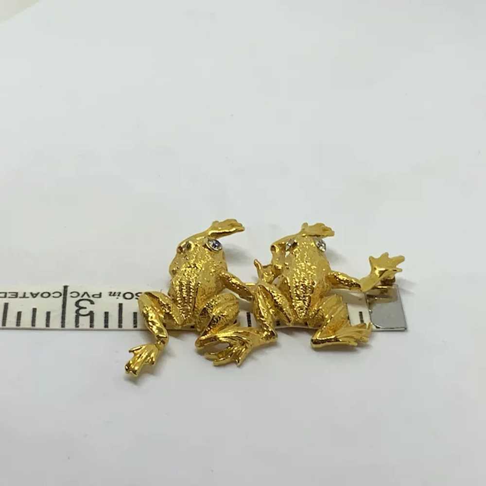 Rare Judith Woracek Mullen Frog Pin Brooch Double… - image 8