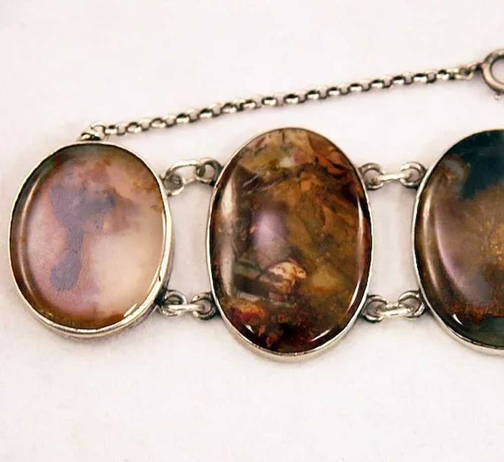 Over the Top Antique Scottish Agate and Sterling … - image 3