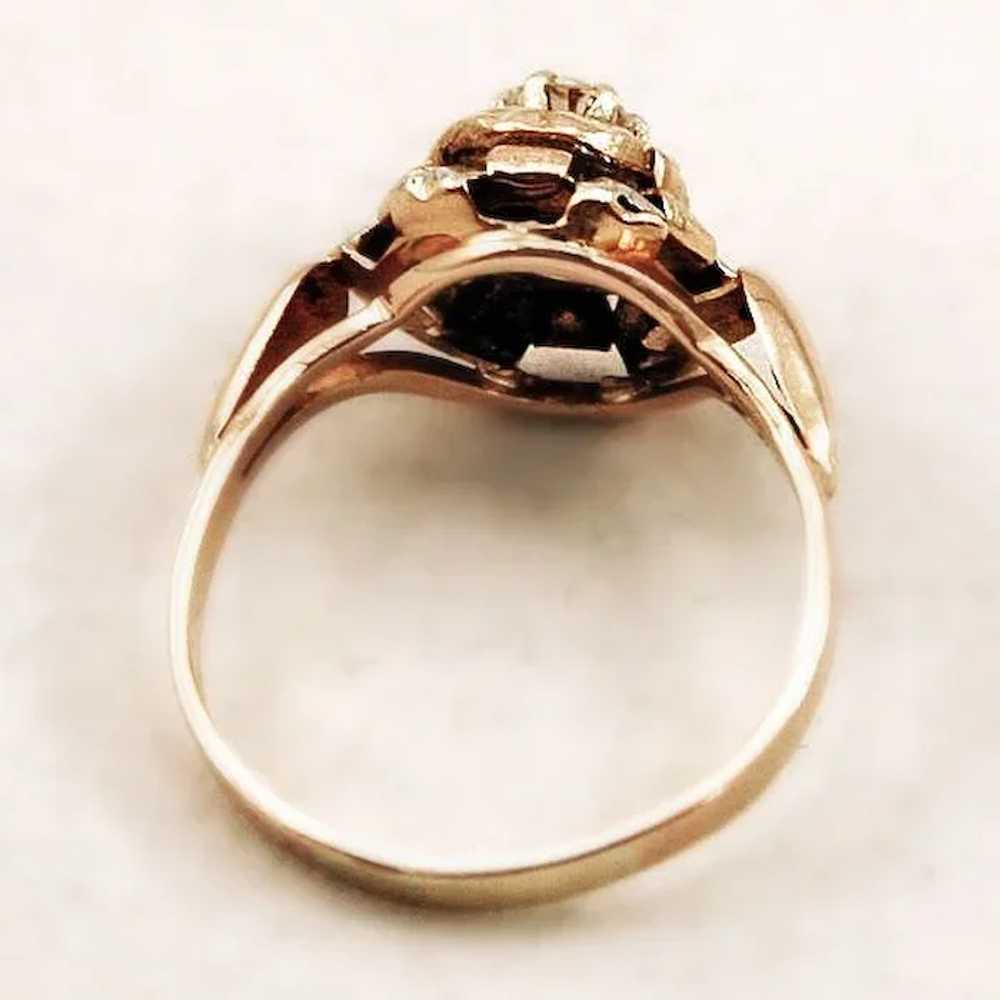 Big Bold 18K Gold and Diamond Ring Gorgeous! - image 3