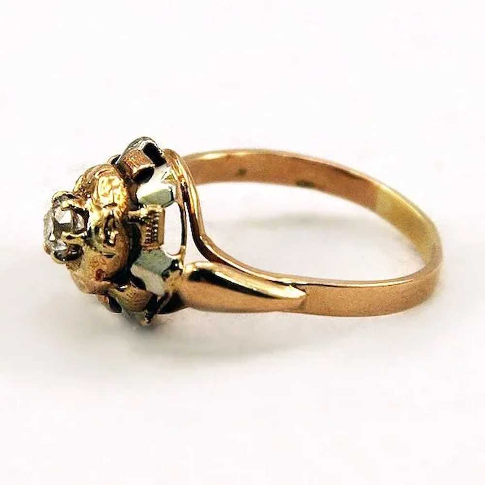 Big Bold 18K Gold and Diamond Ring Gorgeous! - image 4