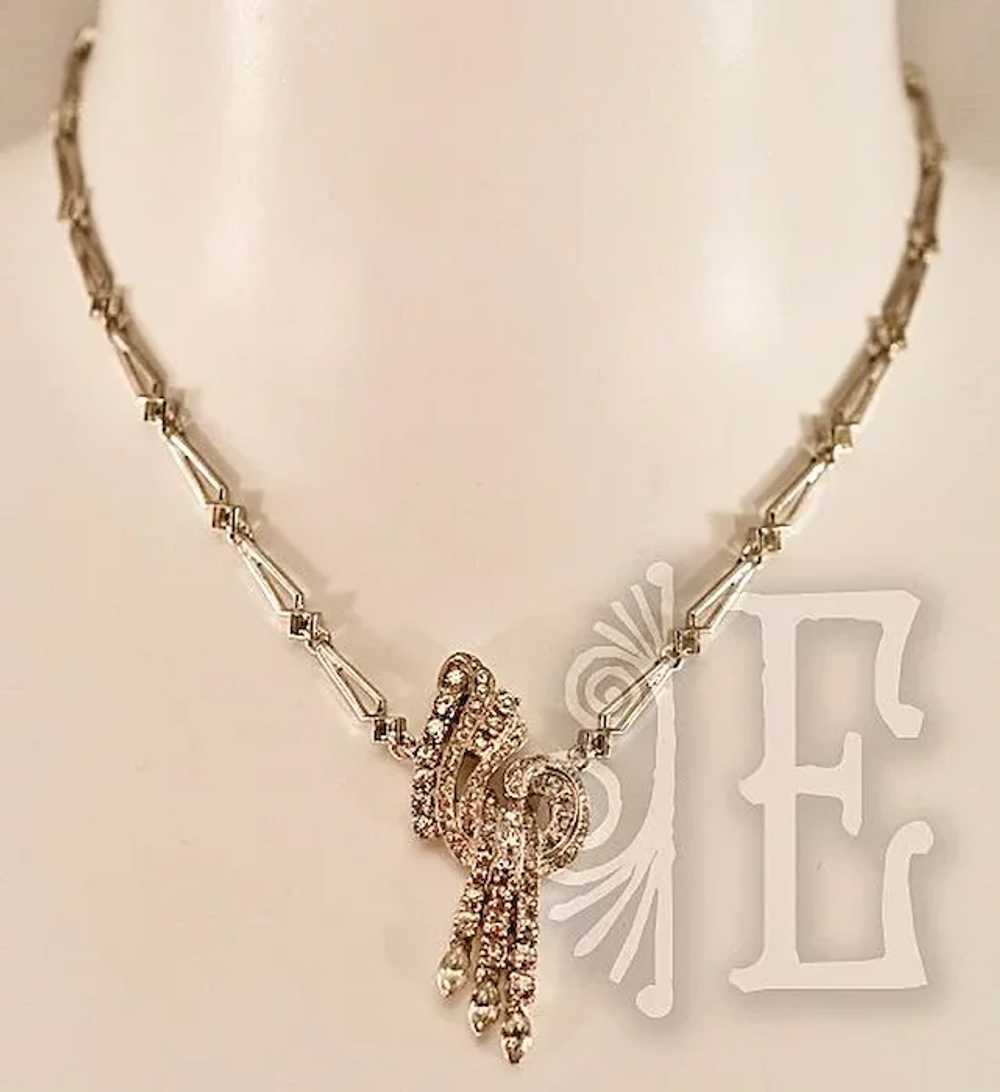 ca 1930's-40's Engel Bros Sterling Silver and Rhi… - image 2