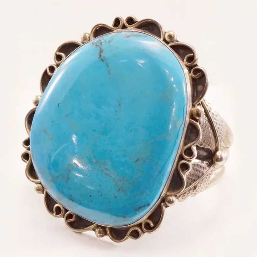 Incredible Vintage Jerry Roan Navajo Cuff - HUGE … - image 2