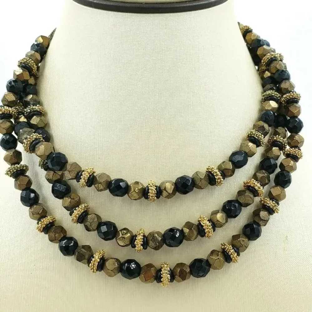 Gond Antique Eight-Strand Necklace of Brass Beads –