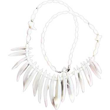 Mother of Pearl MOP Fringe Necklace