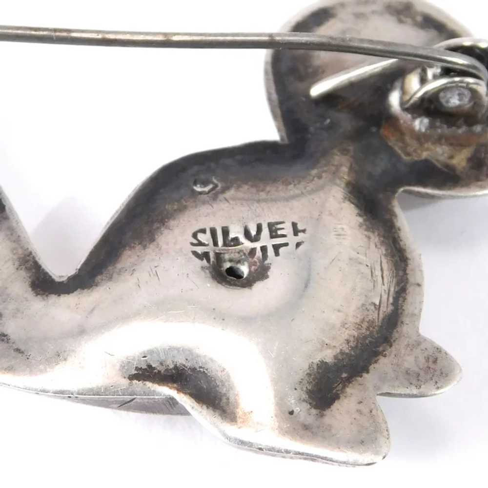 Mid-Century Mexican Silver Bird Brooch Rare Uniqu… - image 5