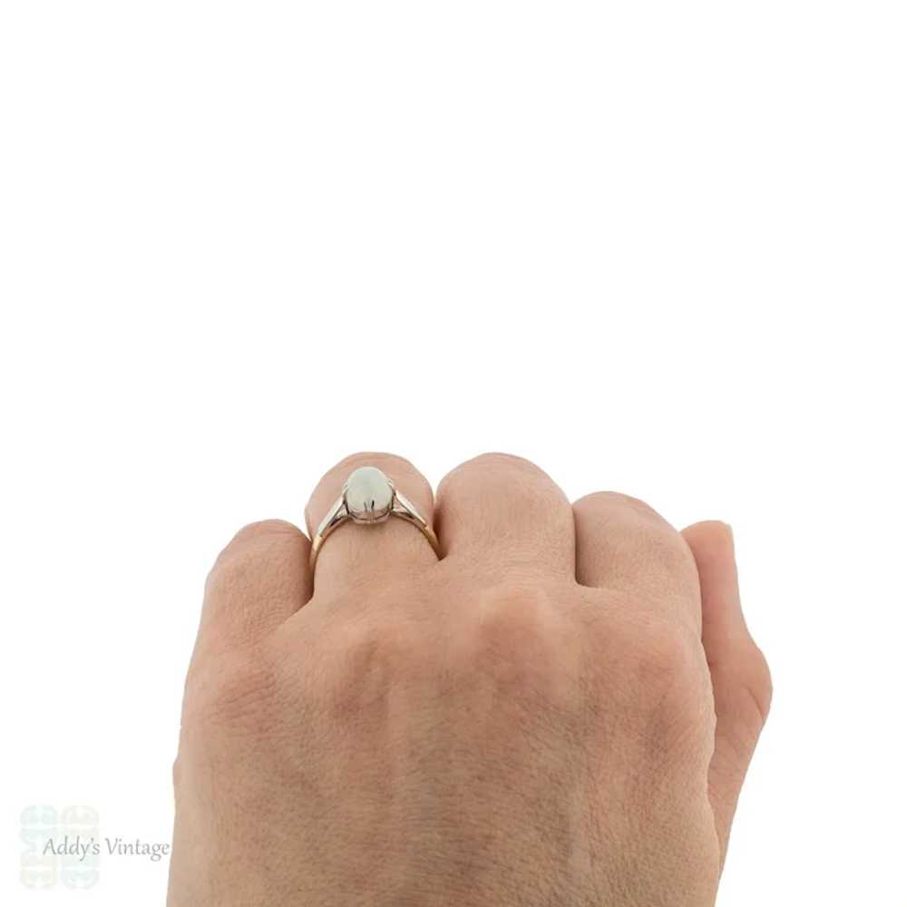 Vintage Opal Solitaire Ring, Double Claw Design 9… - image 9