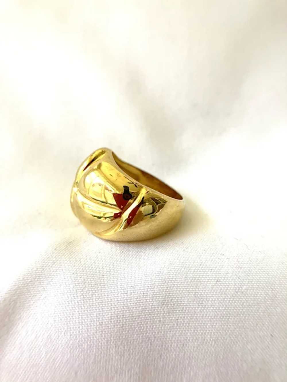 Gold Plated  925 Sterling Silver Band Ring - image 2