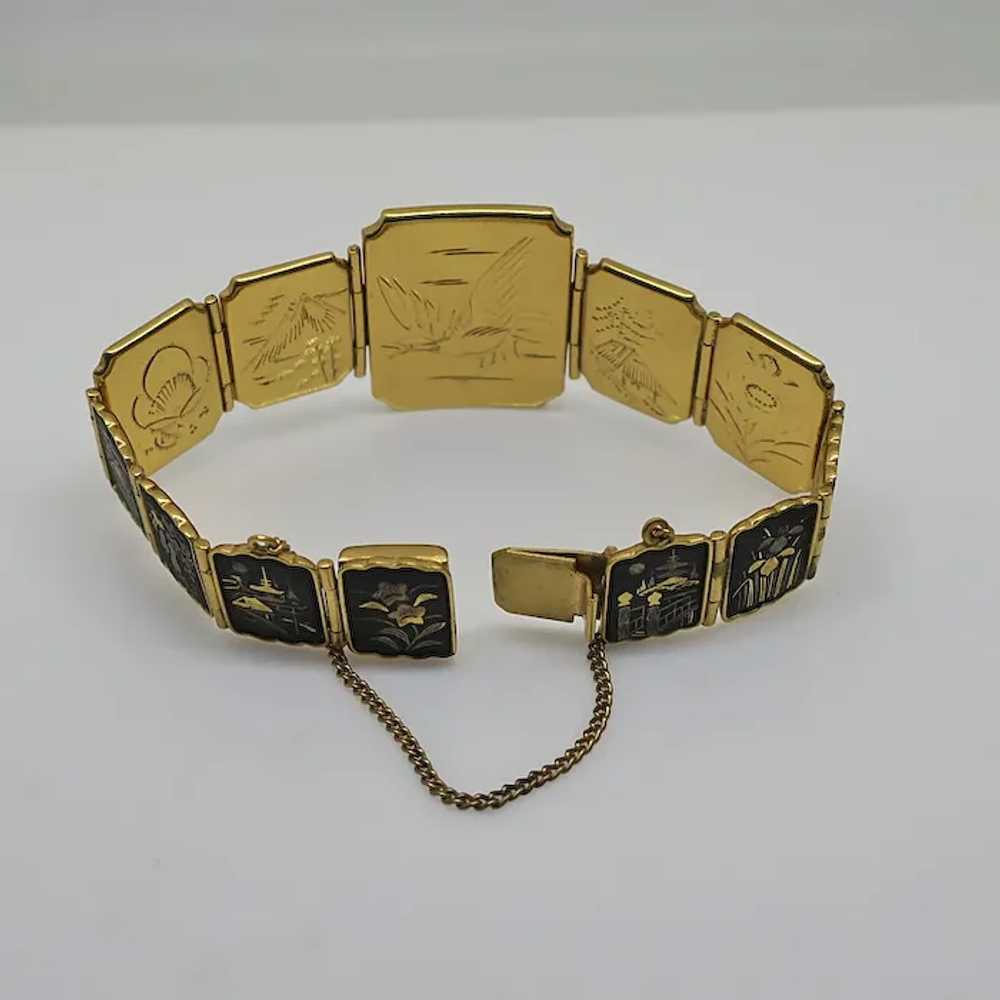 Vintage Japanese Damascene Bracelet 1950s Amita S… - image 7