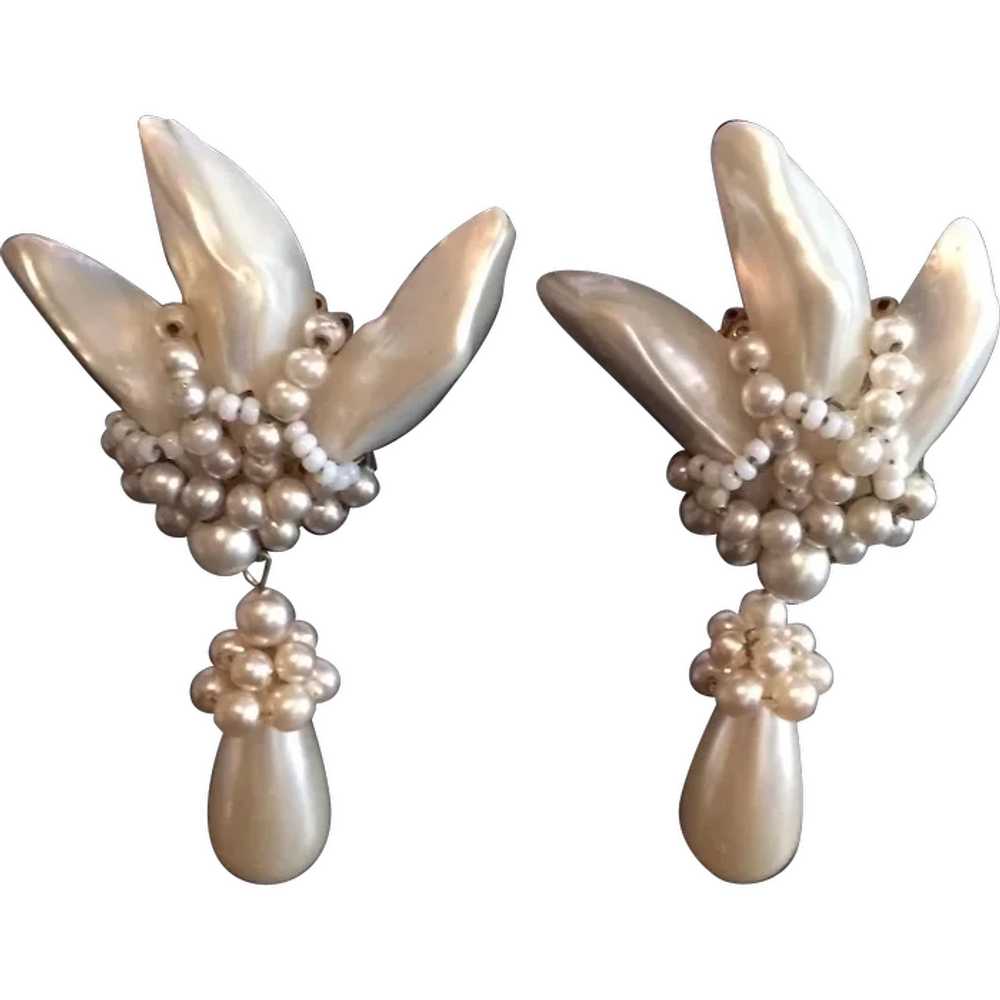 ROUSSELET Pearl Earrings - French Faux Pearl Earr… - image 1