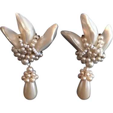 ROUSSELET Pearl Earrings - French Faux Pearl Earr… - image 1