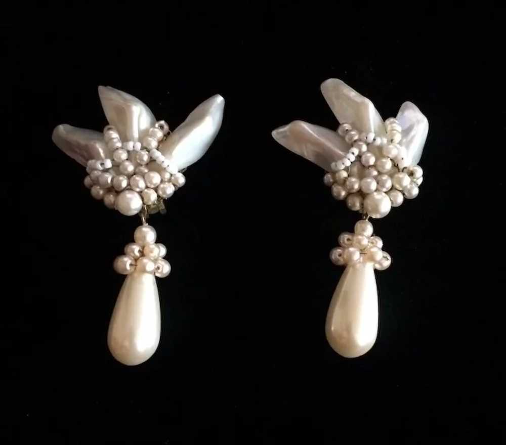 ROUSSELET Pearl Earrings - French Faux Pearl Earr… - image 2