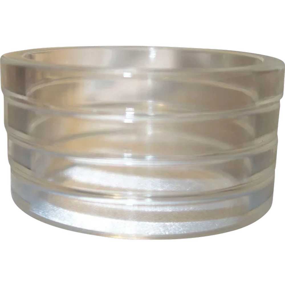 Four Clear Sliced Lucite Bangle Bracelets - image 1