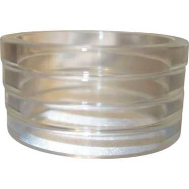 Four Clear Sliced Lucite Bangle Bracelets - image 1