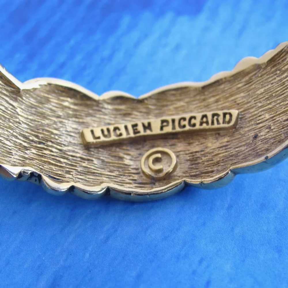 Vintage Lucien Piccard Rare Gold Plated, Hinged C… - image 12
