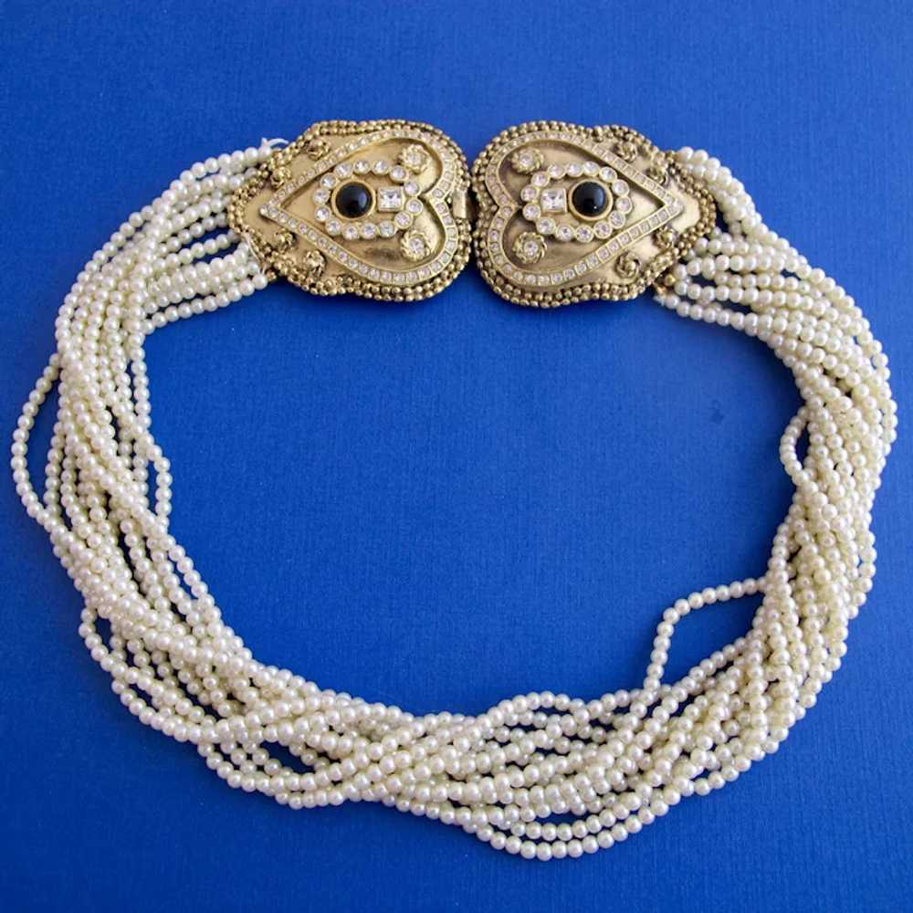 Vintage Ugo Correani Muti-Strand Faux Seed Pearl … - image 7