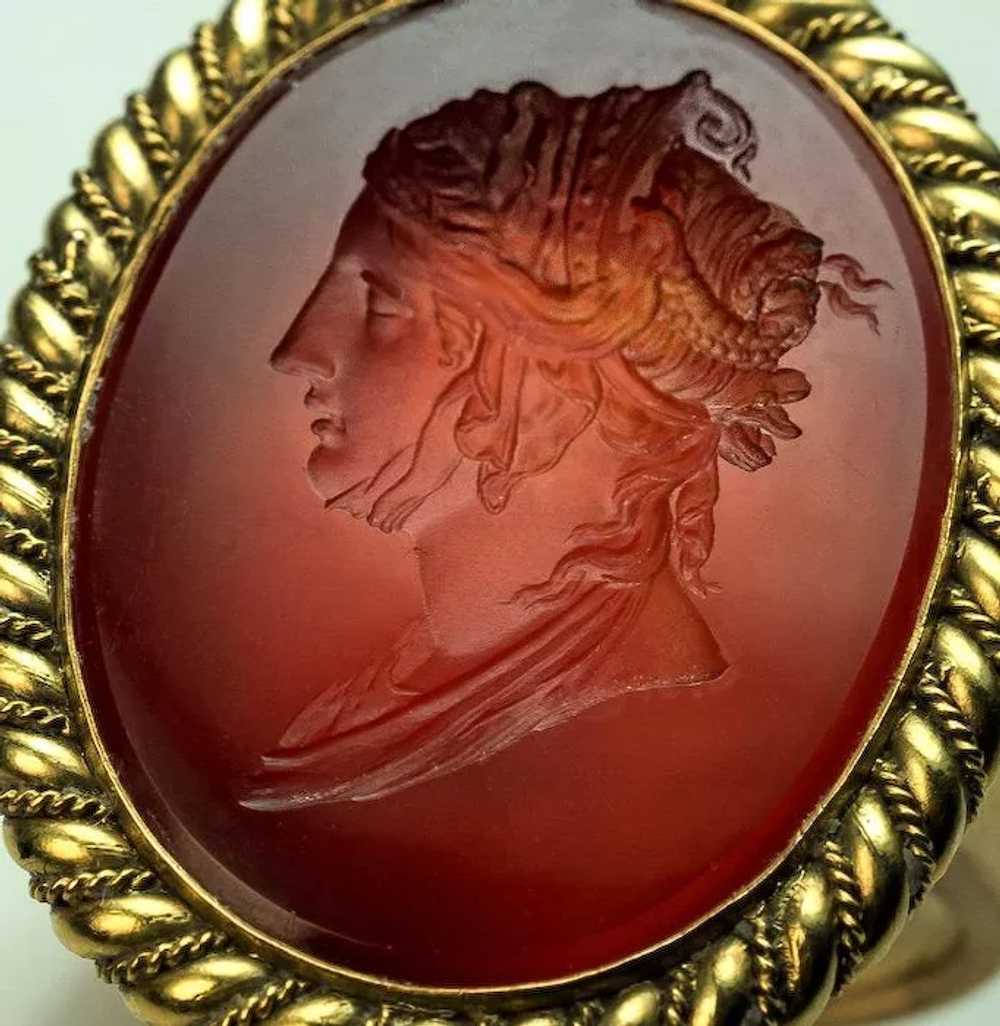 Napoleonic Era Antique Intaglio Signet Ring - image 2