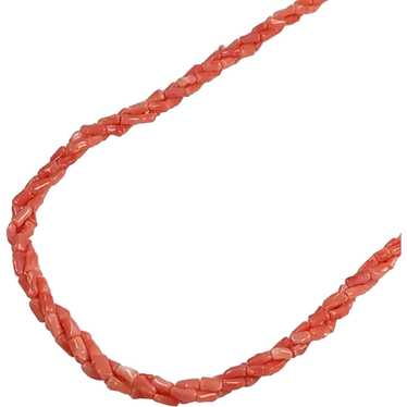 Multi-Strand Salmon Pink Coral Necklace NOS