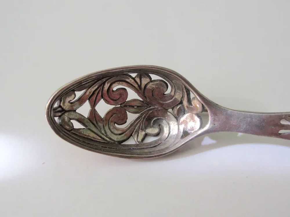 Darling Vintage Sterling Silver Spoon Brooch - image 3