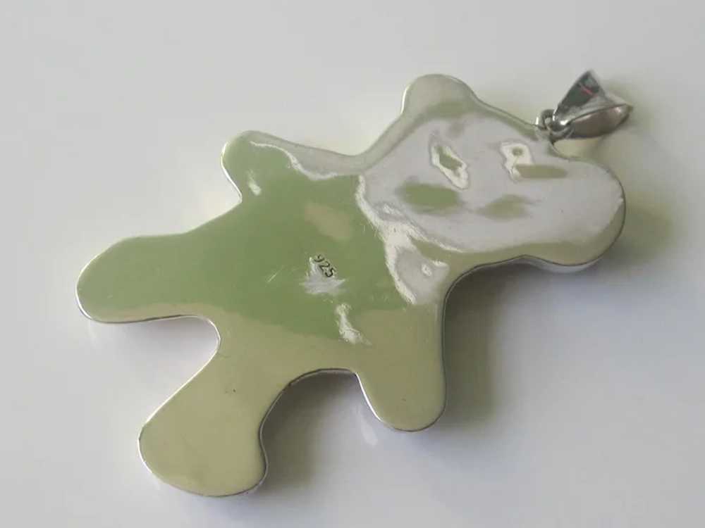 ADORABLE! Sterling Silver Large Teddy Bear Pendant - image 7