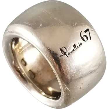 Pomellato Sterling Silver Pom 67 Ring, Sz 6.75
