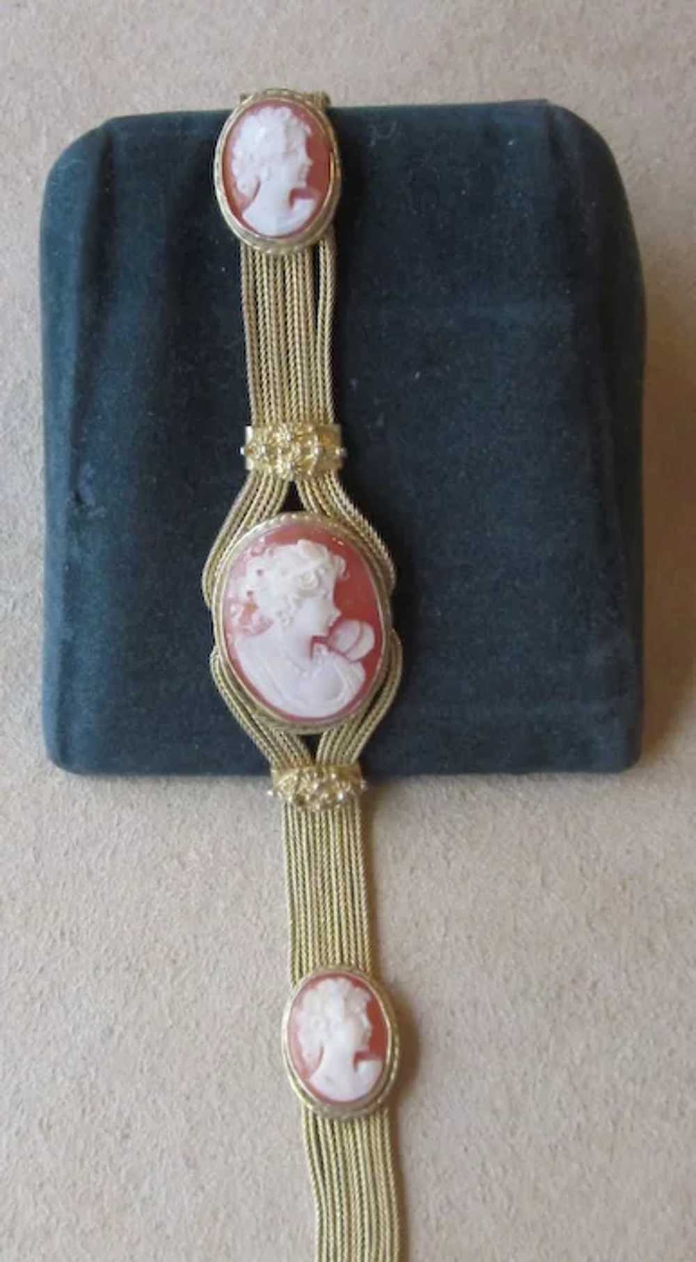 Magnificent Cameo Sterling Bracelet - image 2