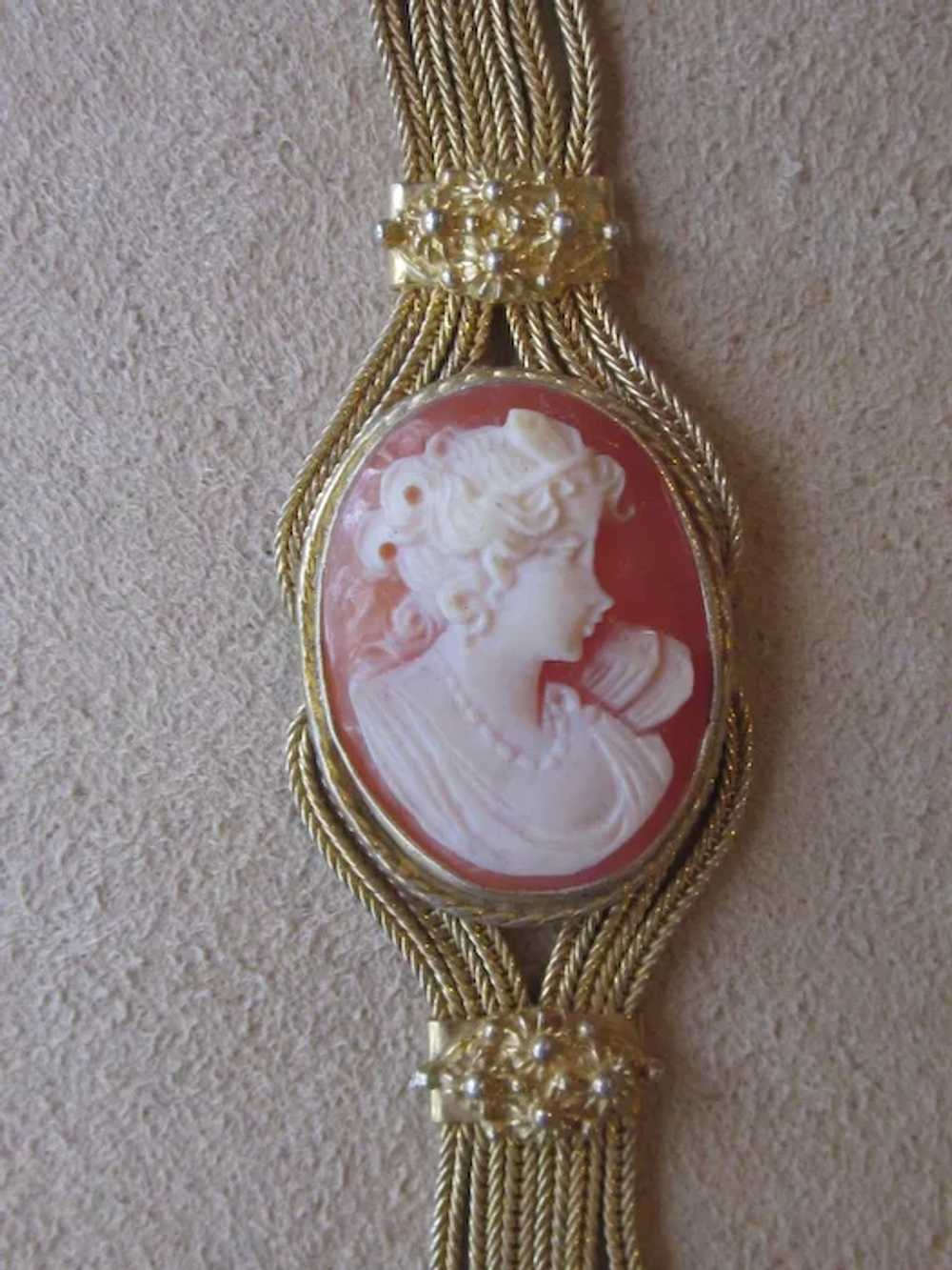 Magnificent Cameo Sterling Bracelet - image 6