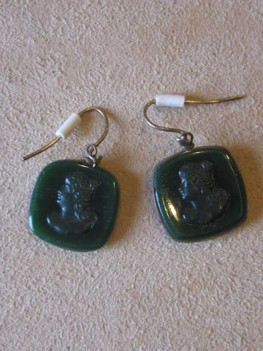 Victorian Intaglio Wire earrings - image 2