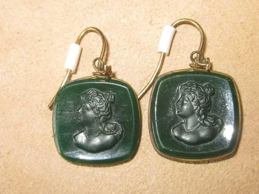 Victorian Intaglio Wire earrings - image 5