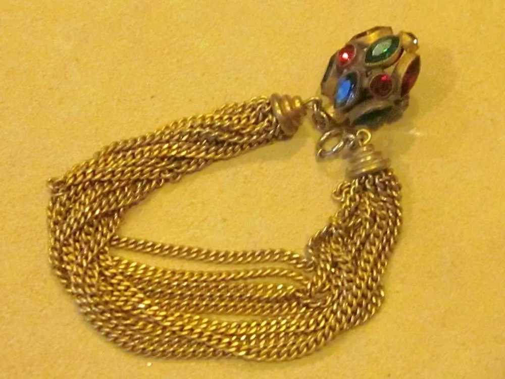 Stunning European Bracelet with Unique Vintage Fob - image 2