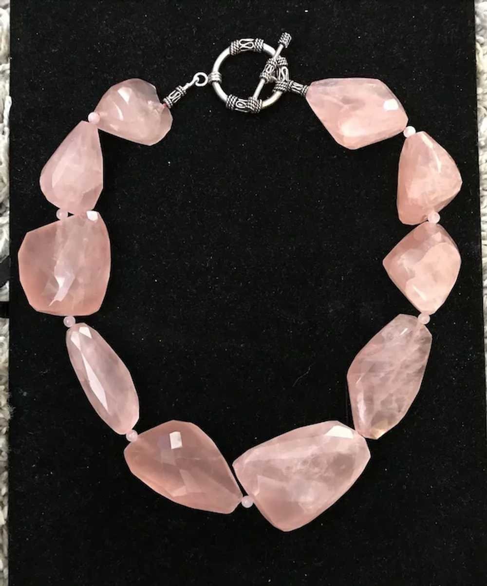 300 Grams Pink Quartz Amazing Quality Necklace - image 2