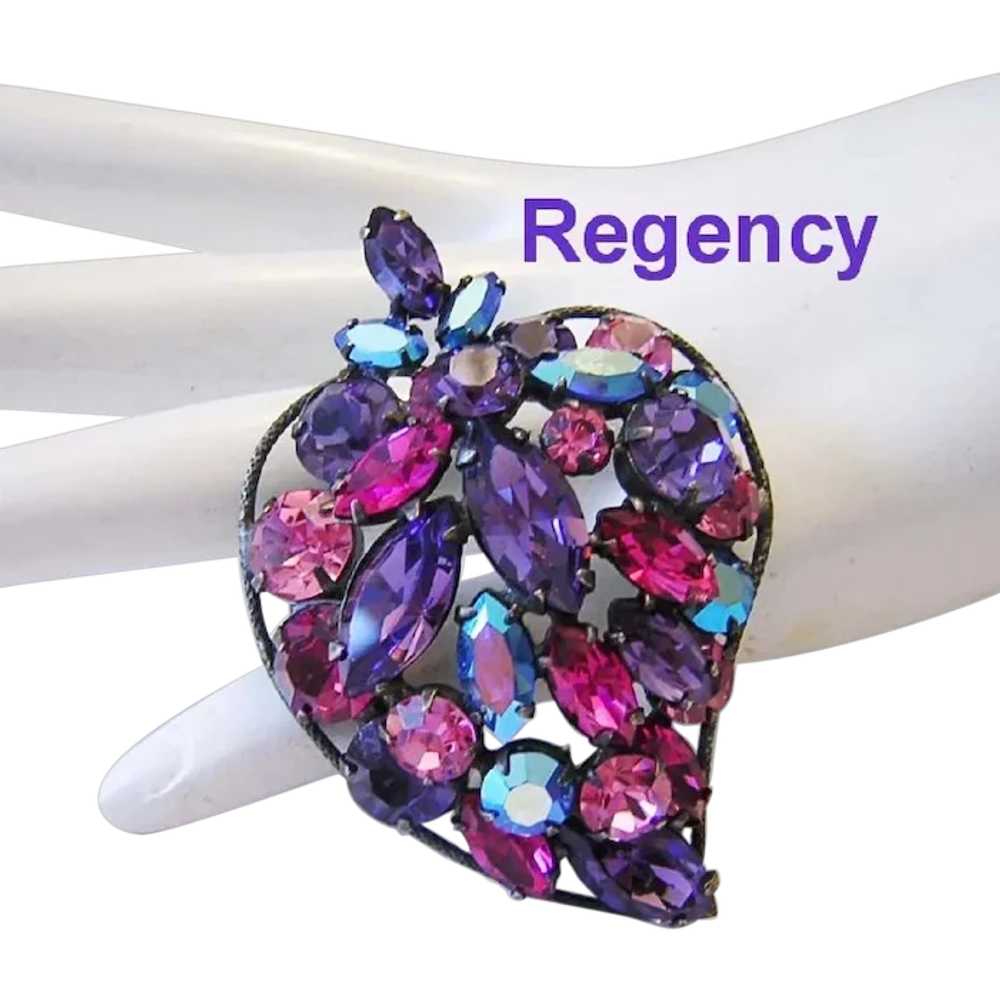 REGENCY Mesmerizing Purple & Pink RHINESTONES Tie… - image 1