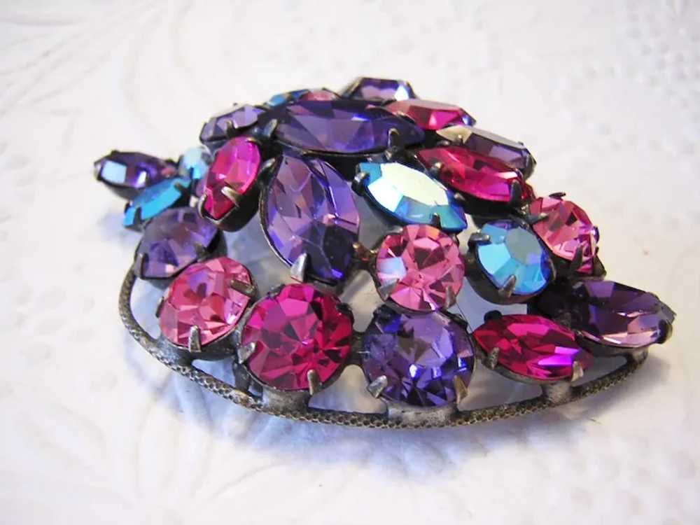 REGENCY Mesmerizing Purple & Pink RHINESTONES Tie… - image 2