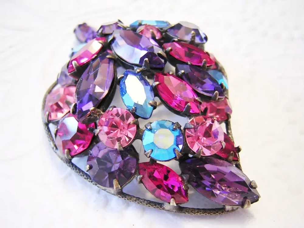 REGENCY Mesmerizing Purple & Pink RHINESTONES Tie… - image 3