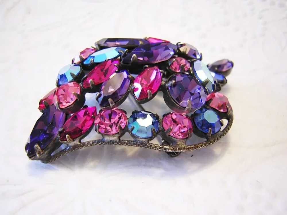 REGENCY Mesmerizing Purple & Pink RHINESTONES Tie… - image 4